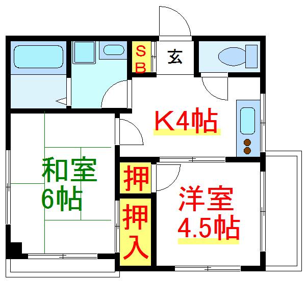 荒川区町屋のマンションの間取り