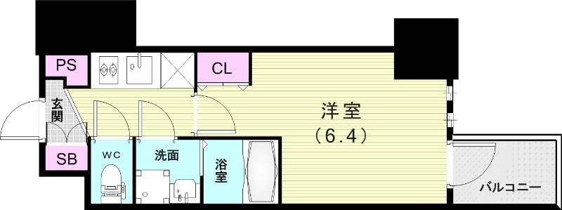 エスリード神戸三宮ヒルズの間取り