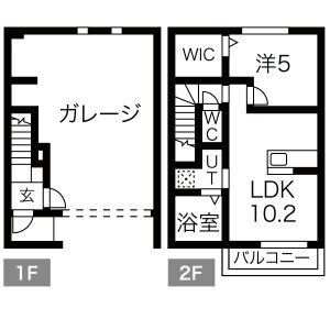 四街道市美しが丘のアパートの間取り