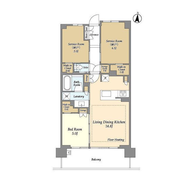 荒川区町屋のマンションの間取り