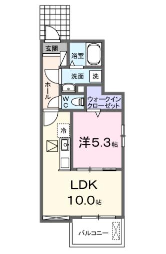 碧南市池下町のアパートの間取り