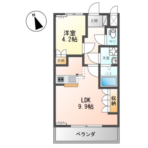 イルマーレ壱番館の間取り