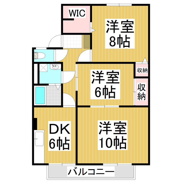 セジュール本堂　Ａ棟の間取り