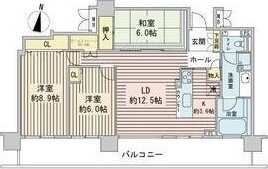 札幌市中央区北四条西のマンションの間取り