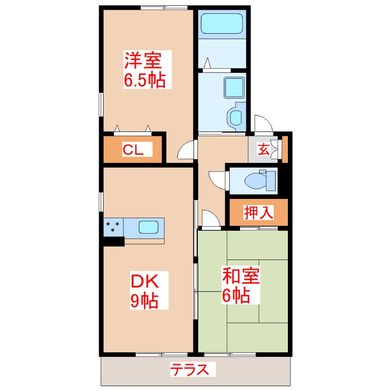 セジュール山香の間取り