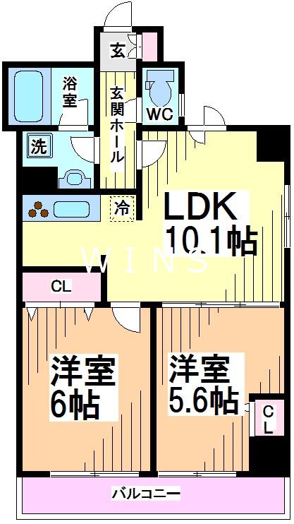 渋谷区笹塚のマンションの間取り