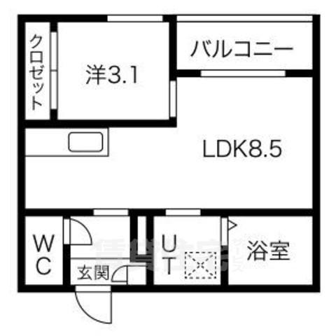 名古屋市西区則武新町のアパートの間取り