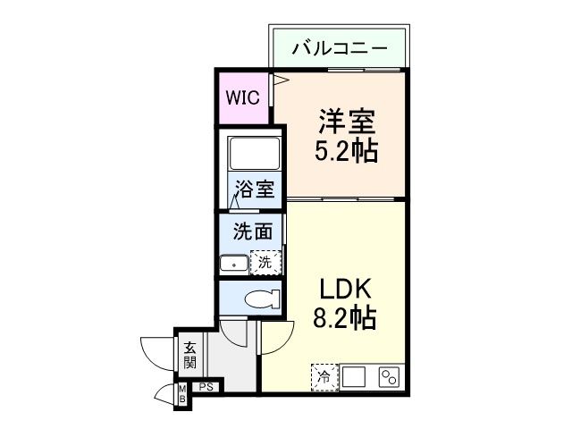 大阪市住吉区万代東のアパートの間取り