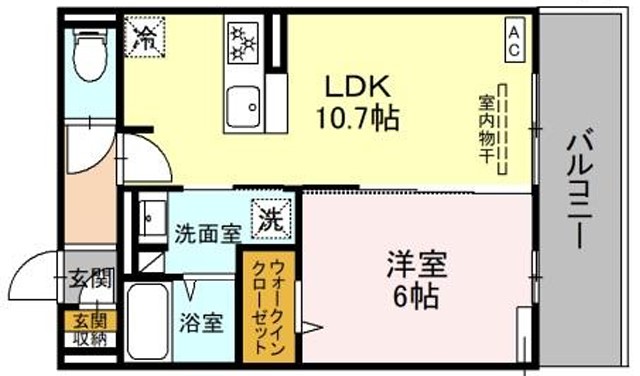 京都市右京区西京極殿田町のアパートの間取り