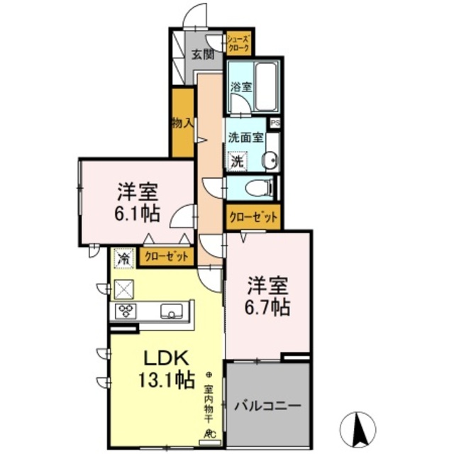 【横浜市瀬谷区相沢のアパートの間取り】