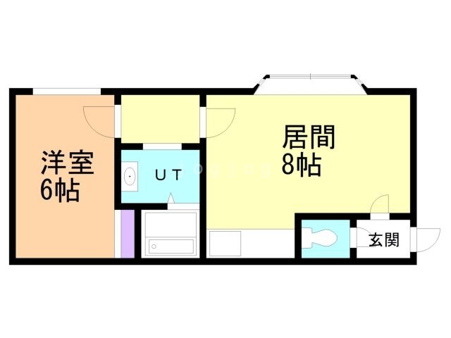 札幌市北区新川五条のアパートの間取り