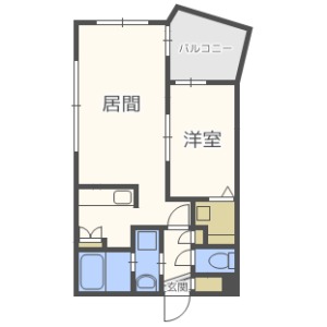 札幌市中央区南七条東のマンションの間取り