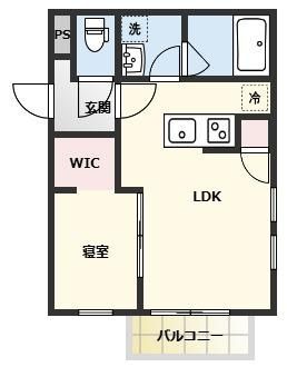 【(仮称)中原1丁目新築アパートの間取り】