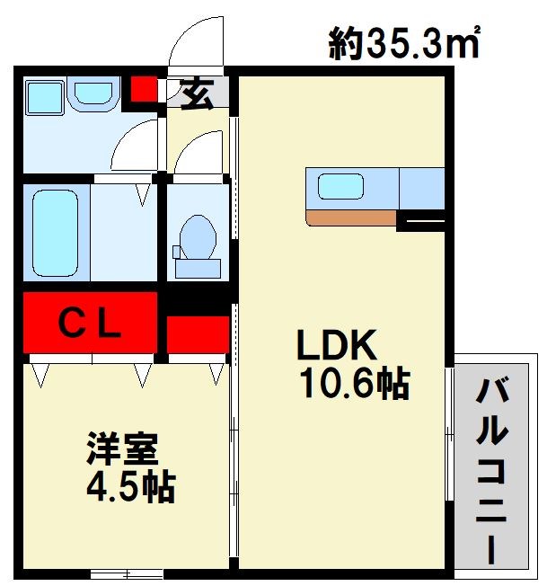 ノールマルシェ　B棟の間取り