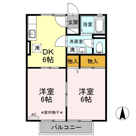 メゾン・Ｔ＆Ｋ　Ａ/Ｂ/Ｃ A 大の間取り