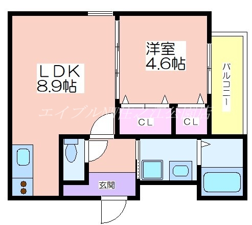 フジパレス住吉遠里小野III番館の間取り