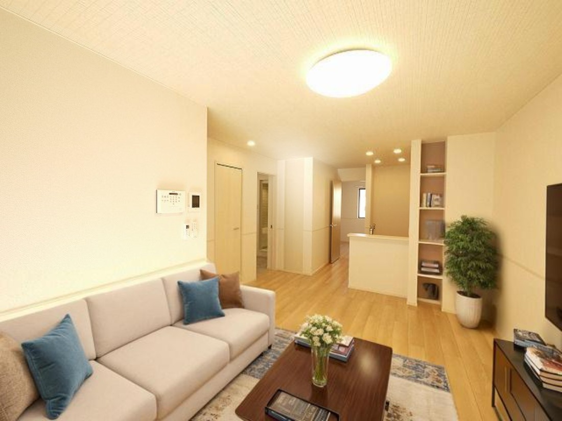 居室・リビング　CGで家具等を配置したもので家具等は含まれません