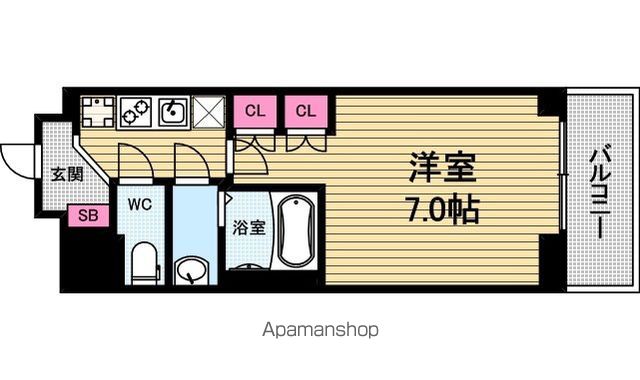 ルネフラッツ谷町四丁目の間取り写真