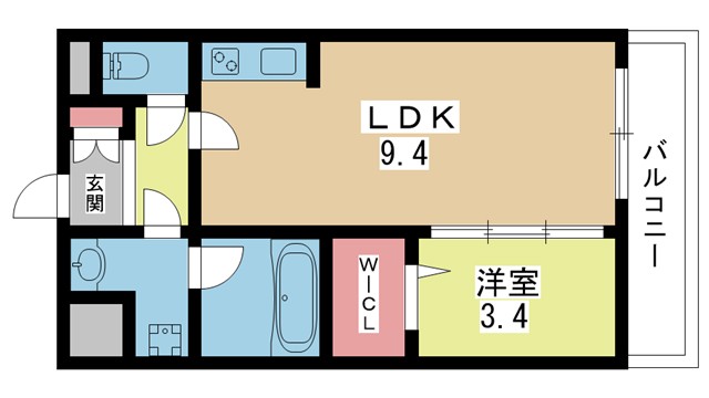 阪急宝塚線 曽根駅 徒歩2分 3階建 築2年の間取り写真