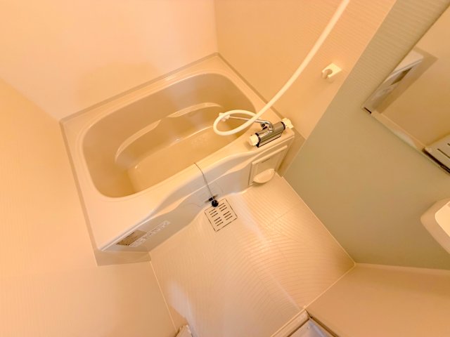 バス・シャワールーム　広めのお風呂は一日の疲れを癒してくれます。