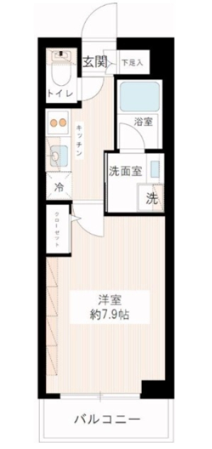 ＪＲ京浜東北線 王子駅 徒歩7分 6階建 築10年の間取り写真
