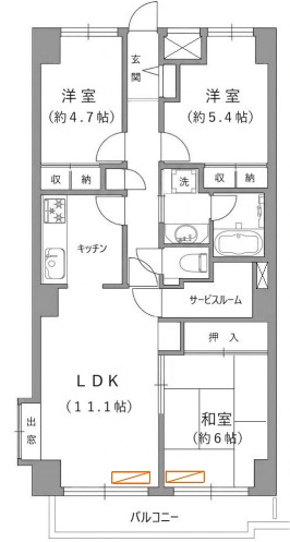 ワコーレ三軒茶屋の間取り写真