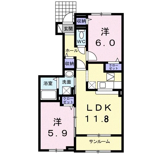 アネシス・ルナAの間取り写真