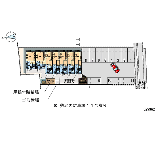 【レオパレスルーチェ旭町の駐車場】