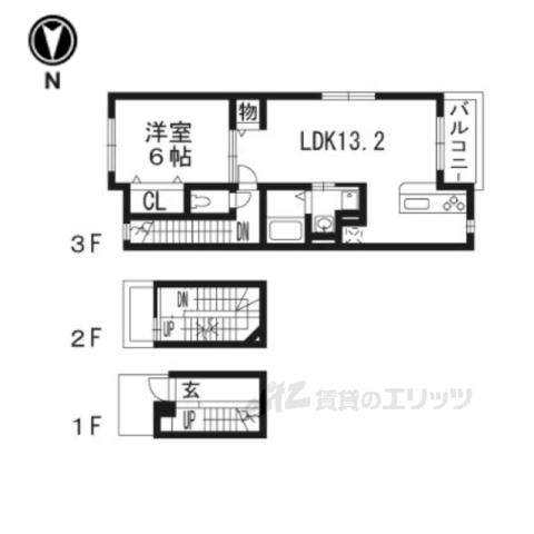 【カーサジェンティーレの間取り】