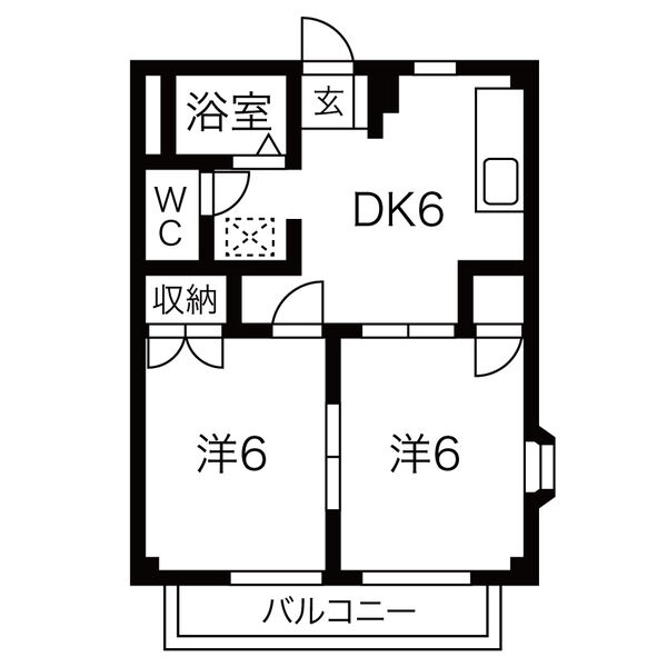 【スカイハイツBの間取り】