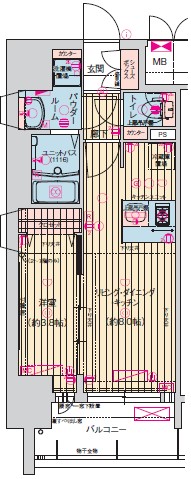 【プレサンス名古屋駅ゲートの間取り】