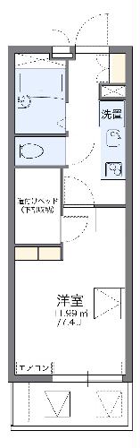 レオパレスセイ琴平の間取り