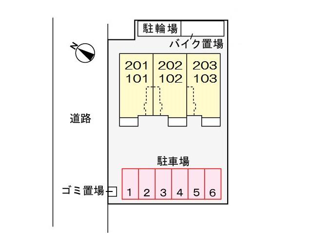 【さいたま市南区大字円正寺のアパートの駐車場】