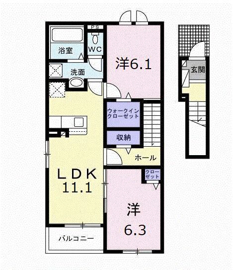 ラ・セゾン川島の間取り