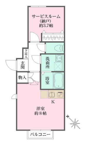 東京都板橋区赤塚新町２（アパート）の賃貸物件の間取り
