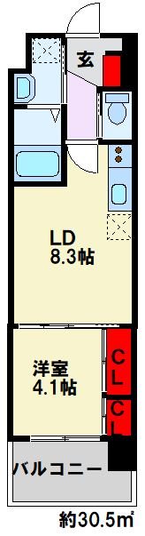 コンダクトレジデンスFUTAJIMAの間取り