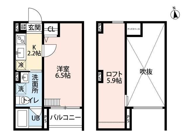 尼崎市長洲東通のアパートの間取り