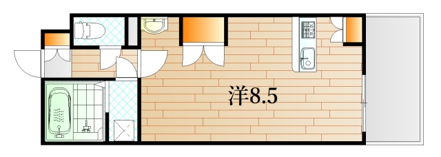 山口県下関市安岡町１（アパート）の賃貸物件の間取り