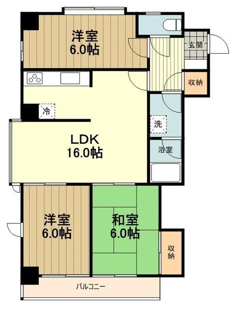 八王子市大和田町のマンションの間取り