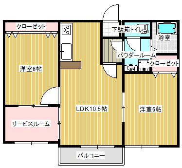 アベニール南館の間取り