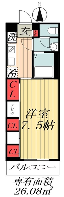 千葉県船橋市中野木１（アパート）の賃貸物件の間取り