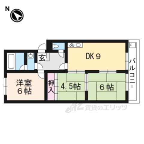 草津市平井のマンションの間取り