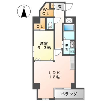 名古屋市熱田区波寄町のマンションの間取り