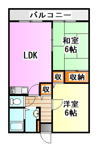 ゆたかひがしハイツの間取り