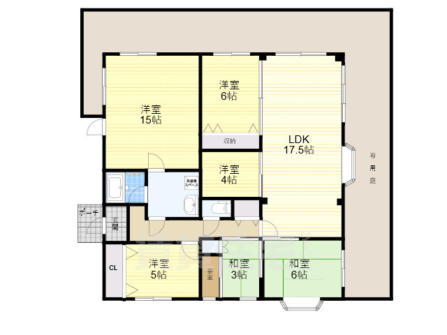 吹田市山手町のマンションの間取り