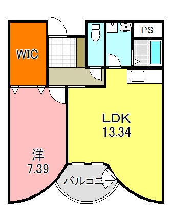 【明石市東仲ノ町のマンションの間取り】