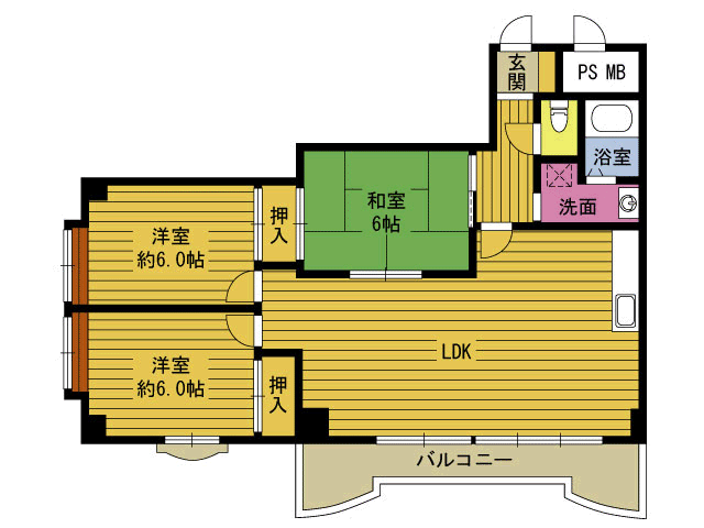 ウイング中島の間取り