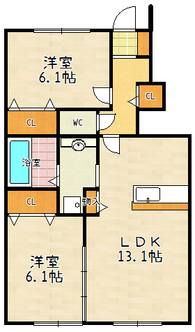 Colina Square（コリーナスクエア）の間取り