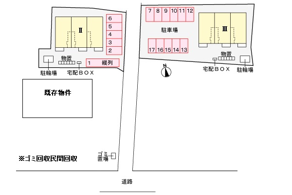 【シーダー・フォレスト　IIIの駐車場】