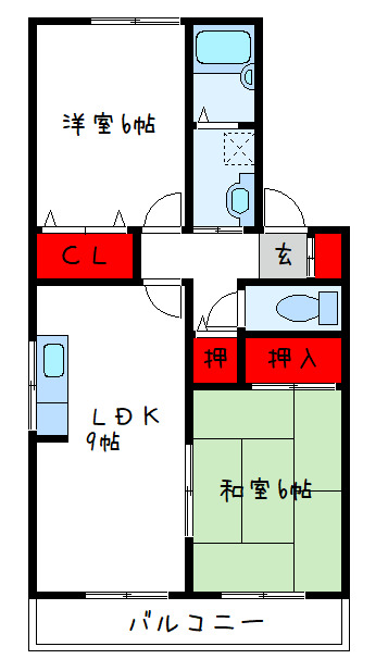 八尾市弓削町南のアパートの間取り